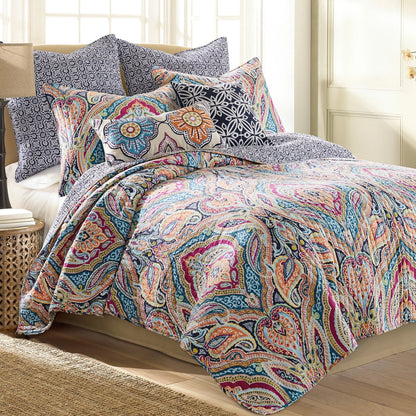 Magnolia Navy Crewel Pillow - Quahog Bay Bedding
