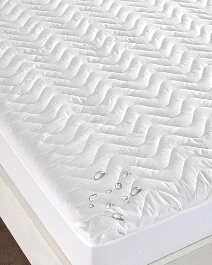 Waterproof Mattress Protector White Fitted Style