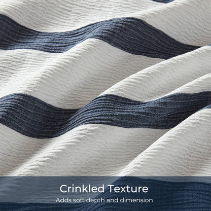 Merritt Striped Comforter Set | Yarn-Dyed Nautical Bedding | Blue & White