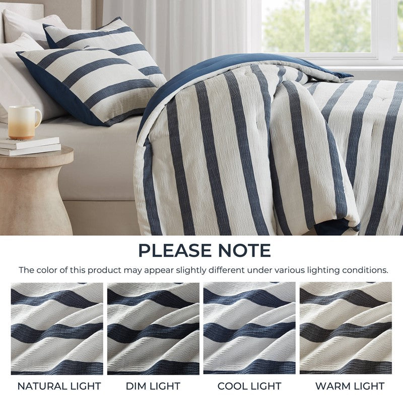 Merritt Striped Comforter Set | Yarn-Dyed Nautical Bedding | Blue & White