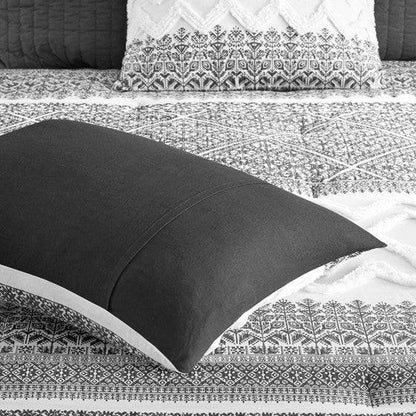 Mila Contemporary Cotton Comforter Set with Chenille Tufting in Gray - Quahog Bay Bedding
