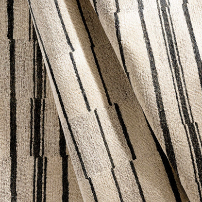 Moorebank Black Striped Wool Rug - Quahog Bay Bedding