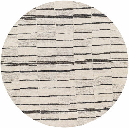 Moorebank Black Striped Wool Rug - Quahog Bay Bedding