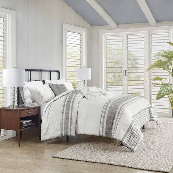 Morgan 5 Piece Cotton Jacquard Duvet Set - Quahog Bay Bedding