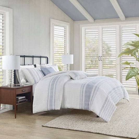 Morgan 5 Piece Cotton Jacquard Duvet Set - Quahog Bay Bedding