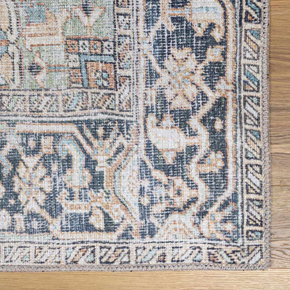 Green Nisa Vintage Washable Area Rug