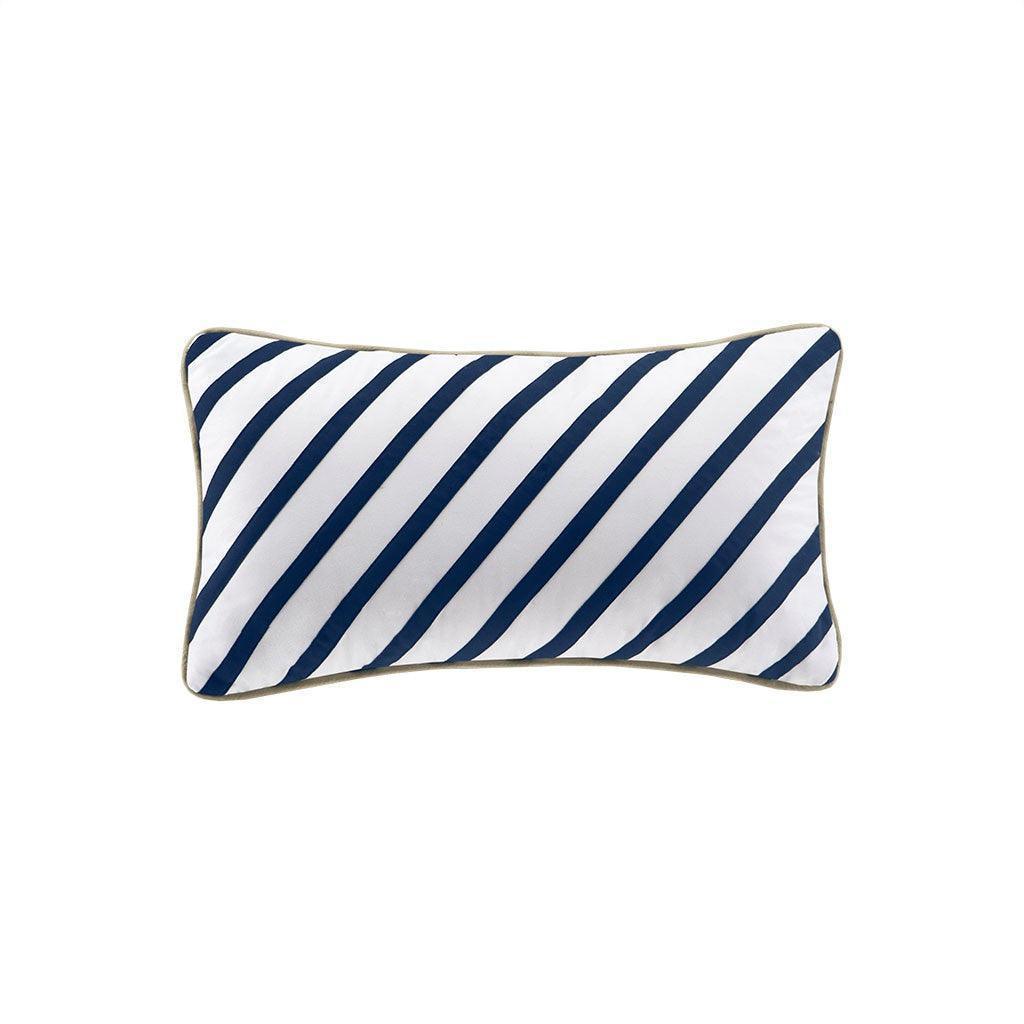 Nautical Duvets Navy Khaki Stripe 4PC Duvet Cover Set - Quahog Bay Bedding
