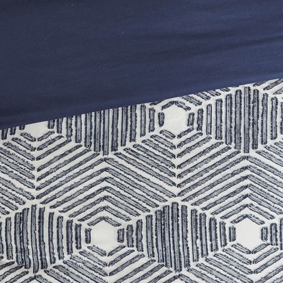 Nautical Ellipse 100% Cotton Jacquard Duvet Cover Set - Quahog Bay Bedding