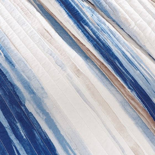 Nautical Quilt Set Navy Blue Marina 6PC - Nautical Quilts - Quahog Bay Bedding