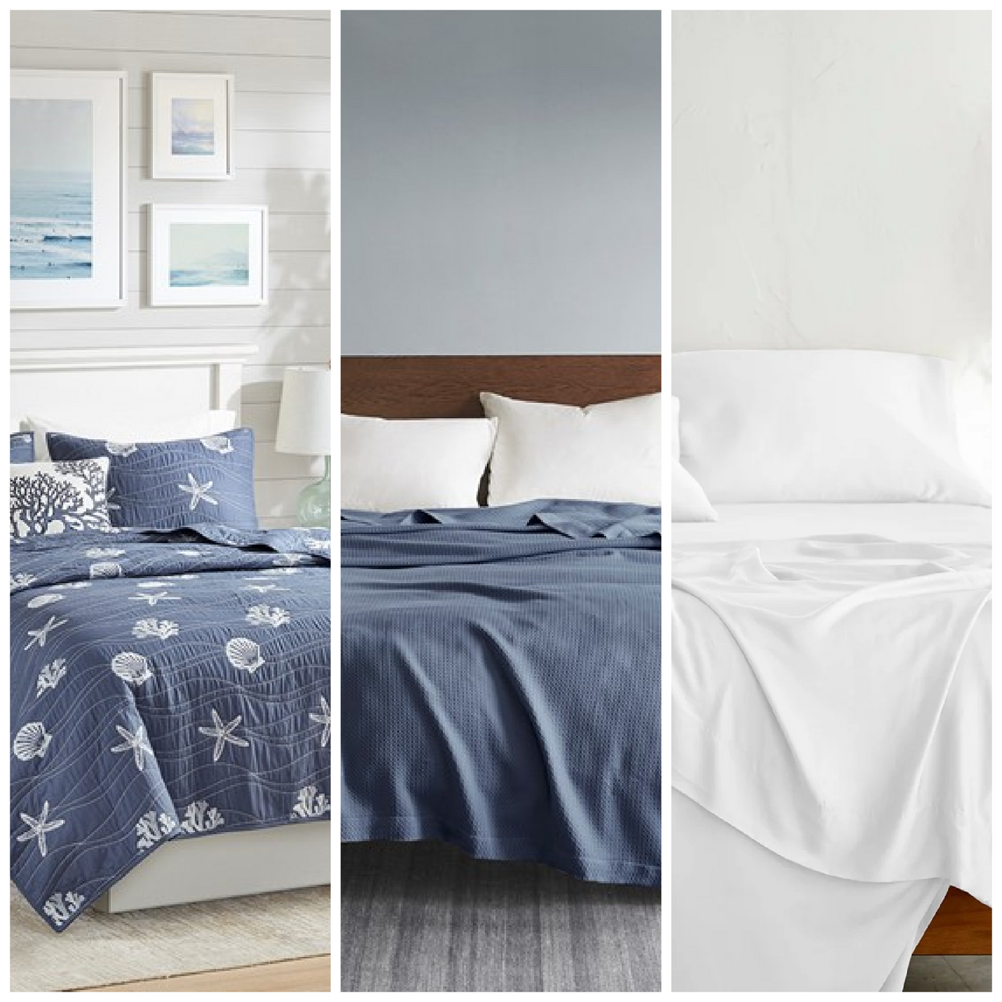 Nautical Bedding Ensembles Queen Size - Navy Seaside