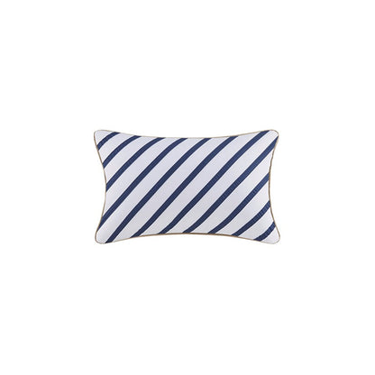 Navy Khaki Stripe 4PC Comforter Set - Nautical Comforters