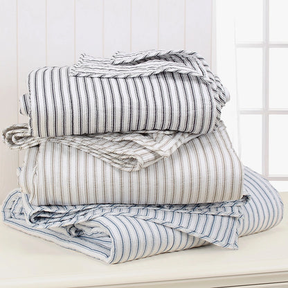 Nautical Stripe Quilt Bedding Set - All Colors