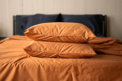 Sateen Organic Cotton Duvet Cover Set + Shams