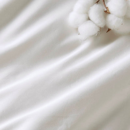 Embroidered Cotton Oversized Comforter Set - White & Gold 4PC