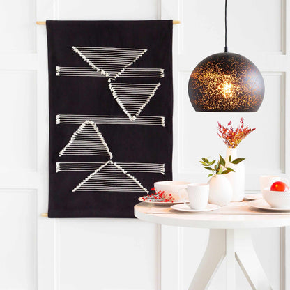 Olmitz Black-Beige Modern Geometric Wall Hanging