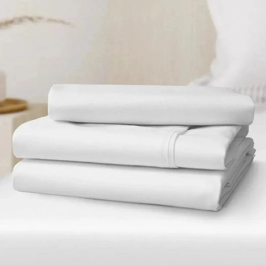 GDB Collection T-210 White Poly/Modal Blend Sheetings - Rifz Textiles Inc