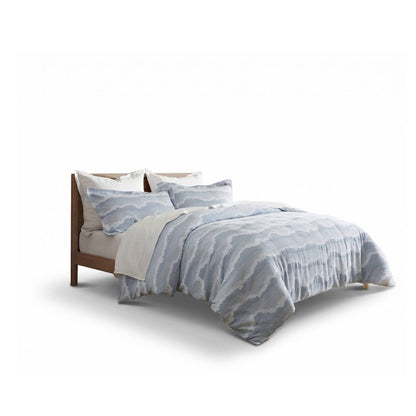 Ocean Wave Coastal 3PC Bedding Set - 100% Cotton Duvet Set
