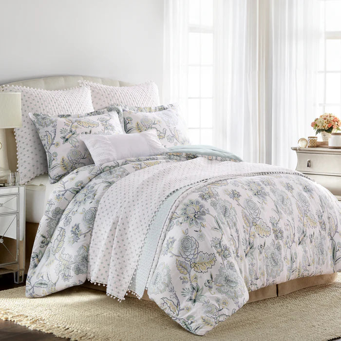 Ophelia Comforter Set - Spa - Floral Comforters