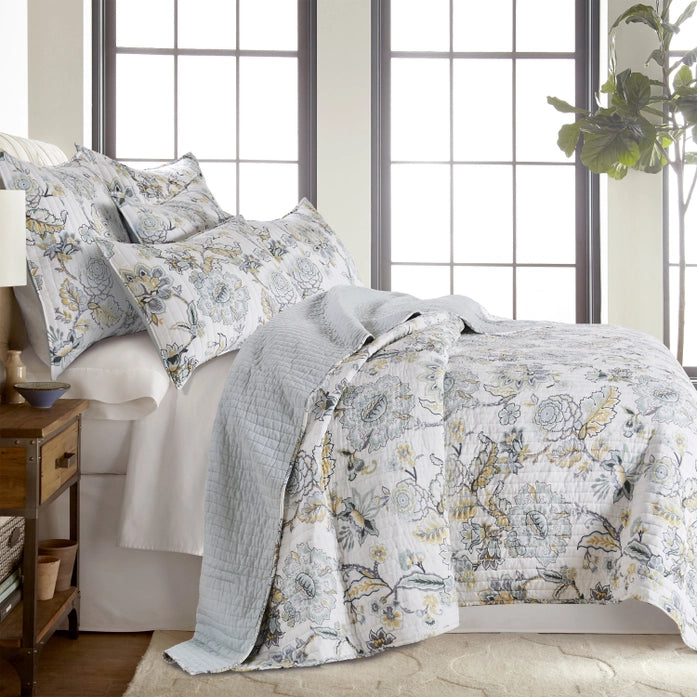 Ophelia Euro Sham Set of 2 - Spa - Floral Bedding Shams
