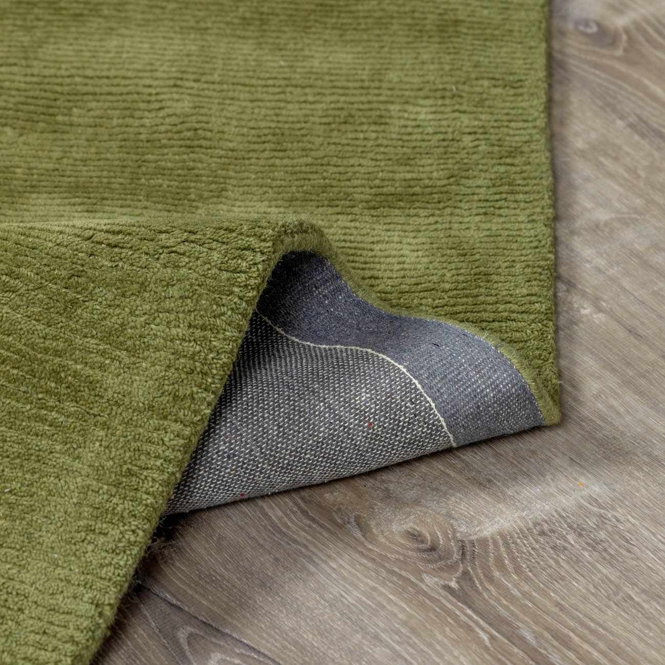 Brockton Solid Sage Green Wool Rug