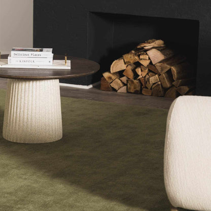 Brockton Solid Sage Green Wool Rug