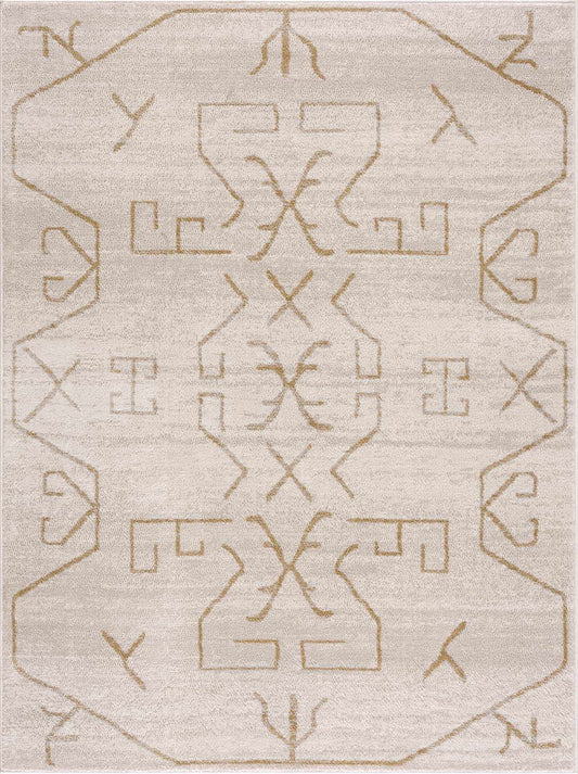 Azzan Cream & Gold Area Rug - Clearance
