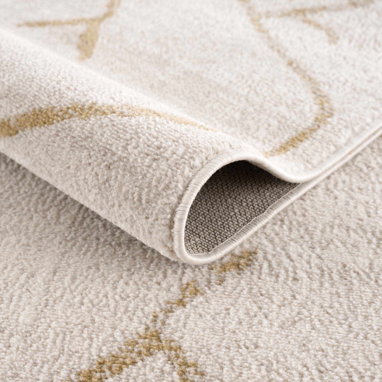 Azzan Cream & Gold Area Rug - Clearance