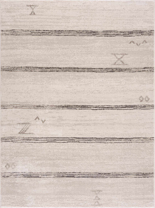 Deja Cream & Charcoal Area Rug - Clearance