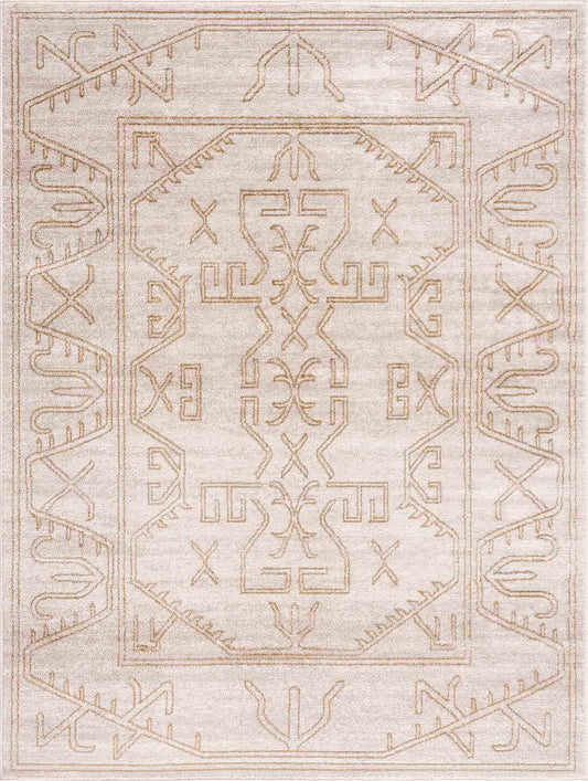 Divya Cream & Gold Area Rug - Clearance