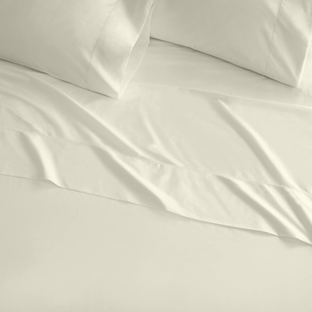 Whisper Organics GOTS-Certified Organic Cotton Percale Sheet Set - 270 TC Picot Embroidery