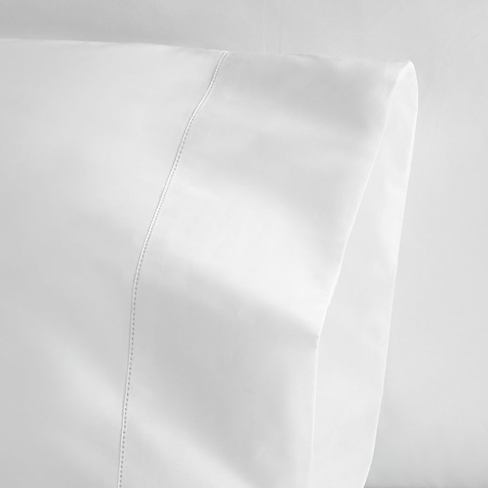 Whisper Organics GOTS-Certified Organic Cotton Percale Sheet Set - 270 TC Picot Embroidery