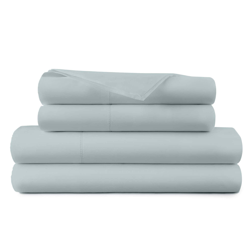 Whisper Organics GOTS-Certified Organic Cotton Percale Sheet Set - 270 TC Picot Embroidery
