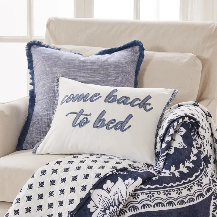 Pickford Blue Pillow - Coastal Accent Pillows - Quahog Bay Bedding