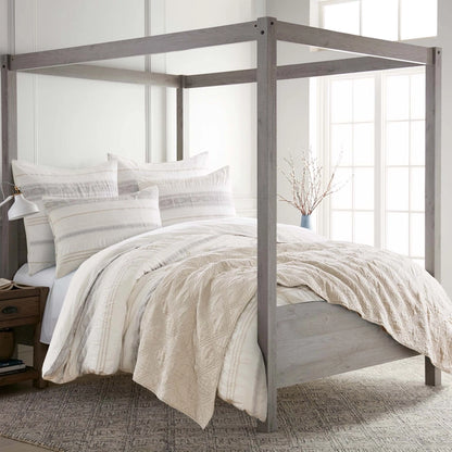 Pickford 100% Cotton Duvet Cover Set - Coastal Bedding Sets - Taupe