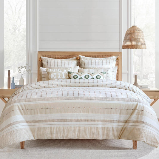 Pickford Cotton Comforter Set - Coastal Bedding Sets - Beige