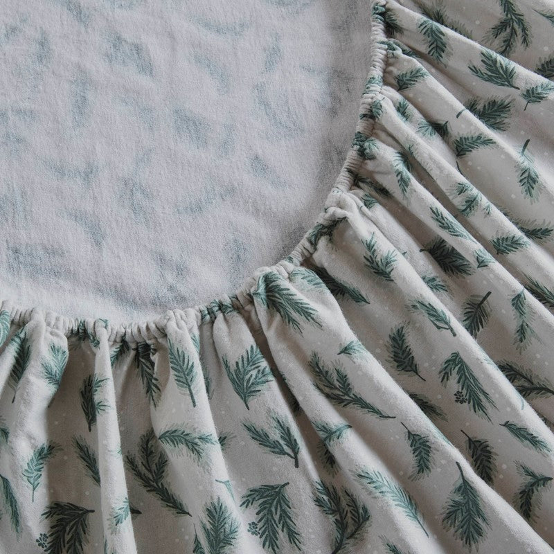 New! Woolrich 100% Cotton Printed Flannel Sheet Set - Pine Branches