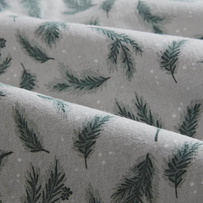 New! Woolrich 100% Cotton Printed Flannel Sheet Set - Pine Branches