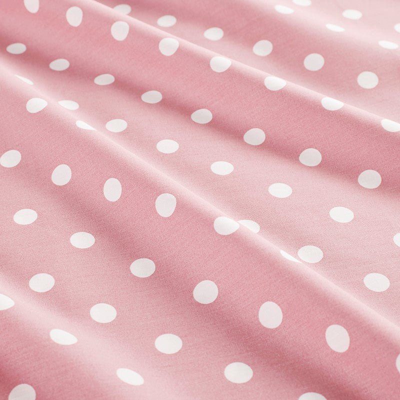 Mi Zone Pink Polka Dot Printed 100% Cotton Sheet Set