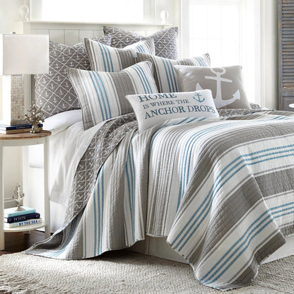 Provincetown King Sham Nautical Pillow Sham - Quahog Bay Bedding