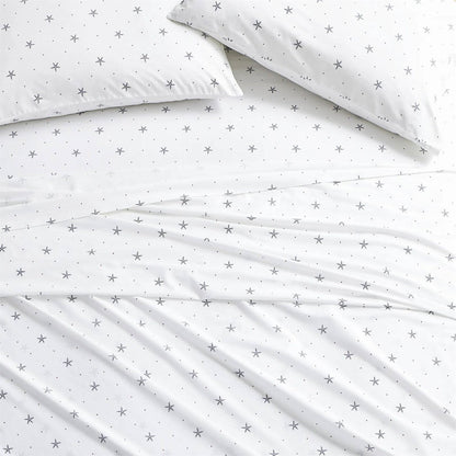 Starfish Coastal Sheets – Queen 100% Cotton Percale Sheet Set