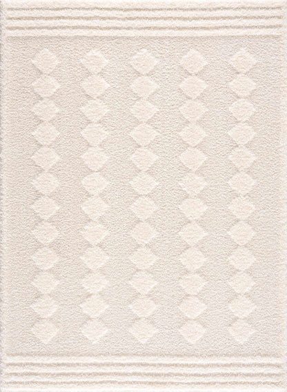 Hija Cream High-Low Area Rug