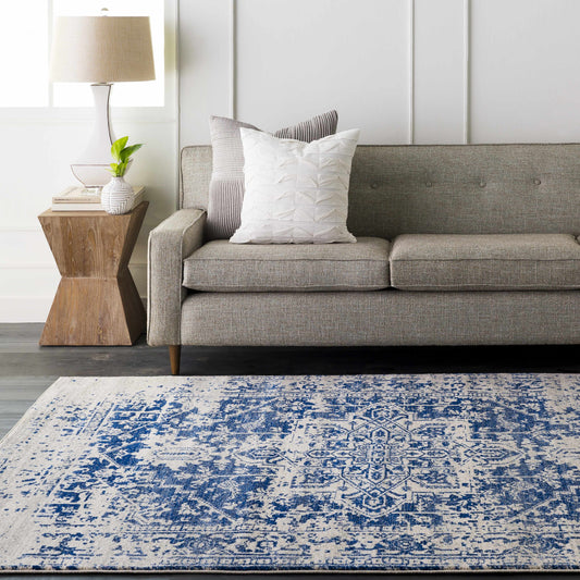 Rachel Navy Area Rug - Quahog Bay Bedding