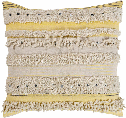 Rembrandt Yellow Textured Striped Accent Pillow - Quahog Bay Bedding