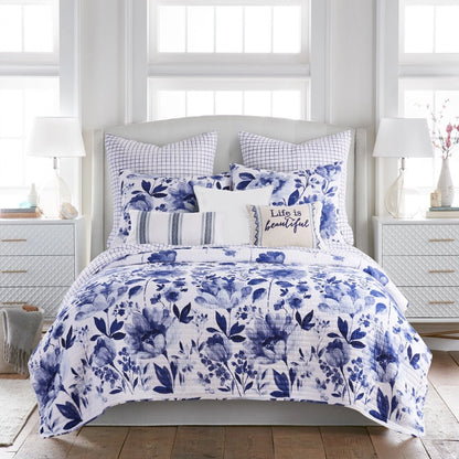 Riella Garden Quilt Set -  Twin / Twin XL - Floral Bedding Sets
