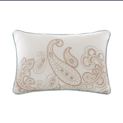 Ronan 4 Piece Cotton Quilt Set with Throw Pillow - Floral Medallion Quilt Sets