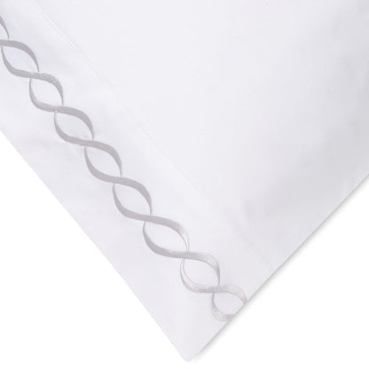 600 Thread Count Rope Embroidered Pillowcase Pair