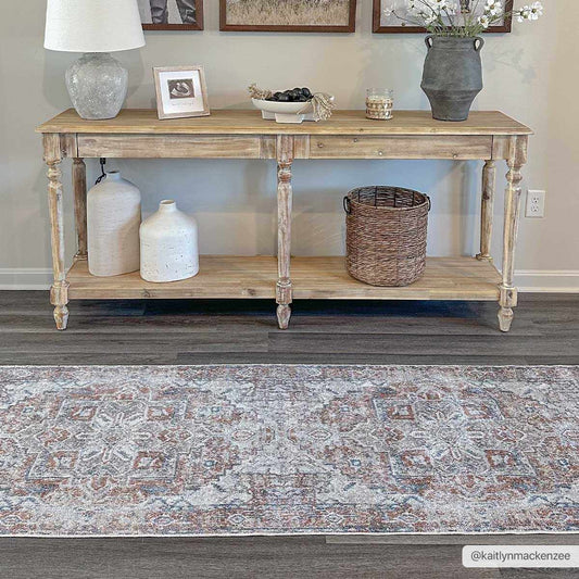 Rust Hera Washable Area Rug - Clearance - Quahog Bay Bedding