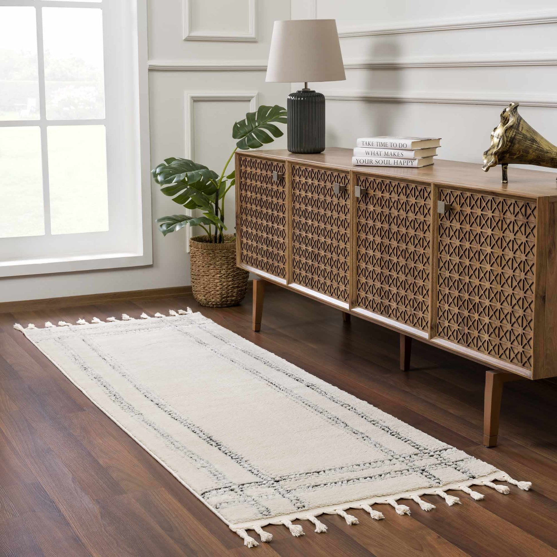 Ryuu Black & White Area Rug - Quahog Bay Bedding