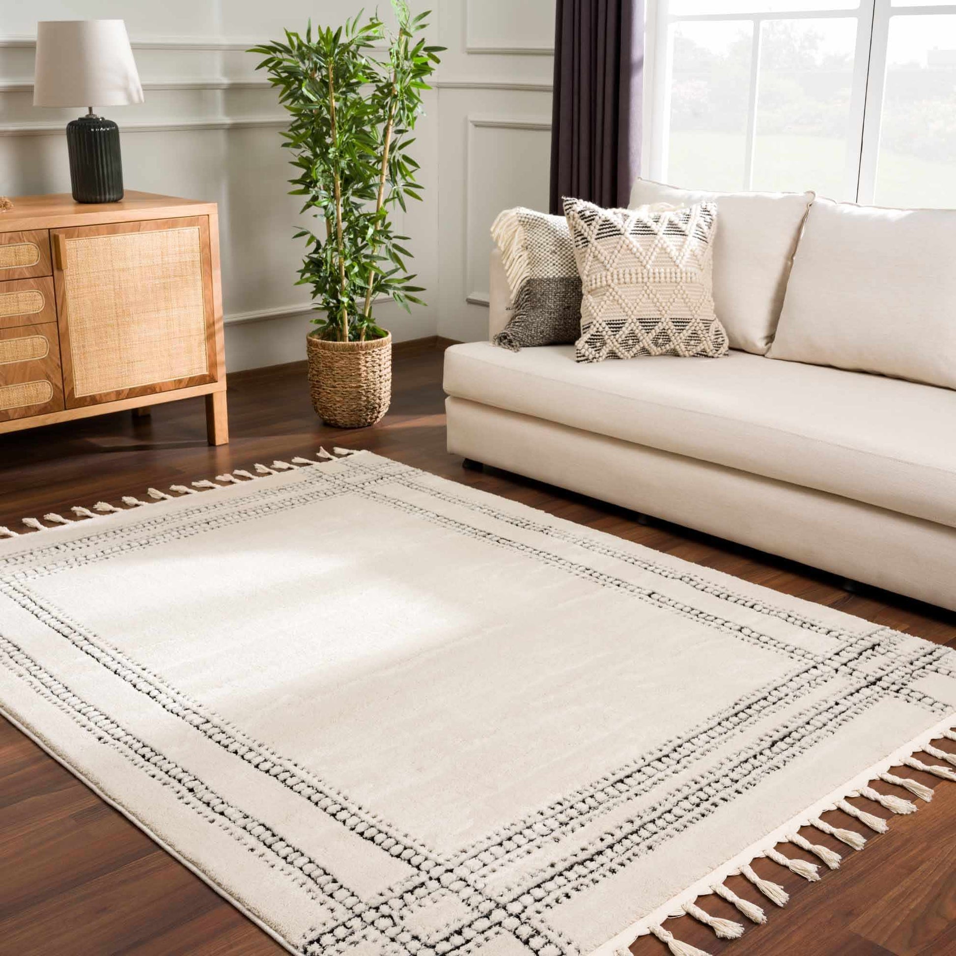 Ryuu Black & White Area Rug - Quahog Bay Bedding