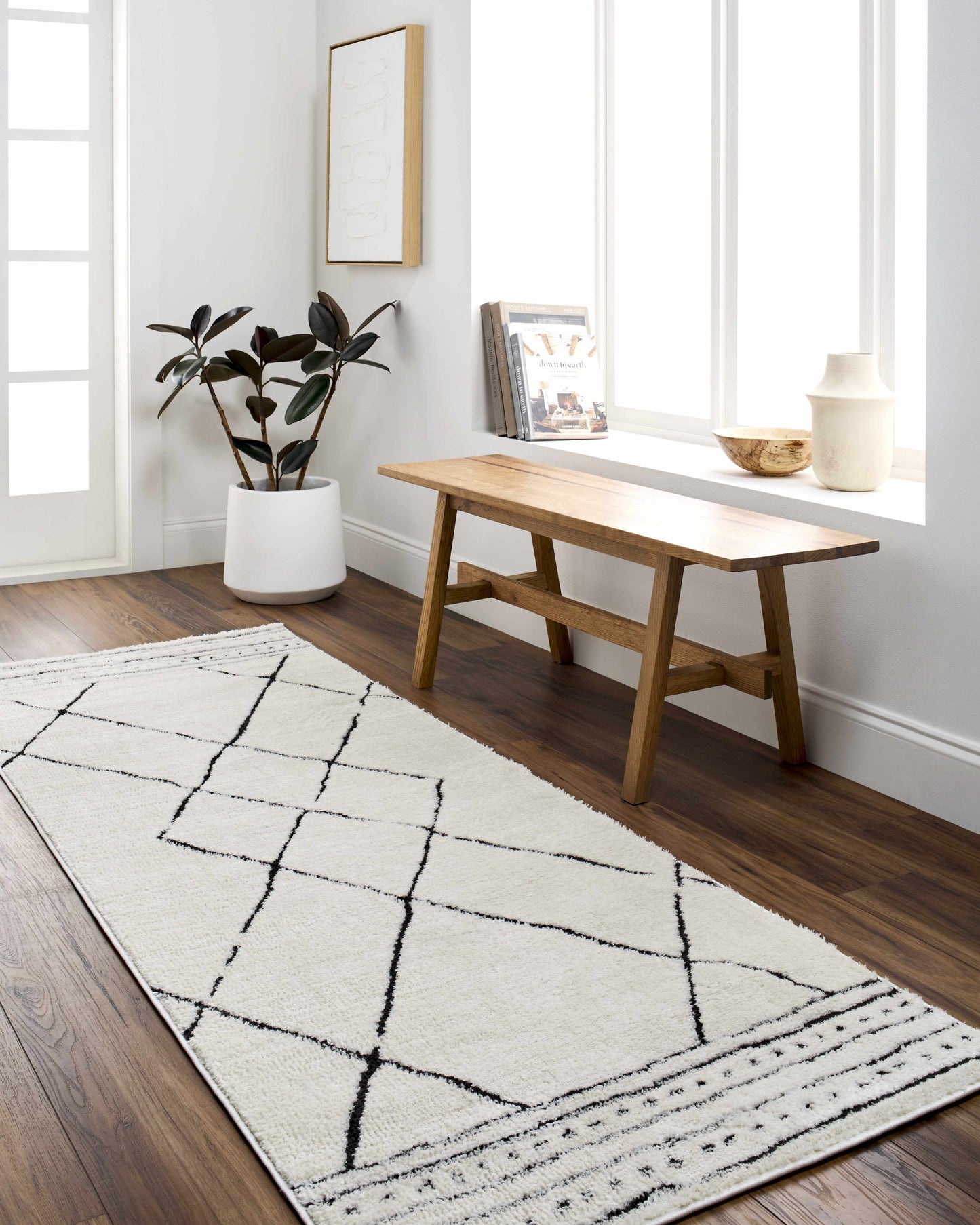 Keone Black & White Area Rug